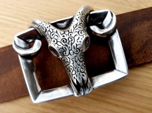 desert skull buckle